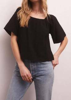Z Supply No Rules Gauze Top In Black