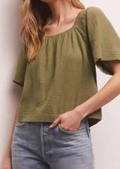 Z Supply No Rules Gauze Top In Green