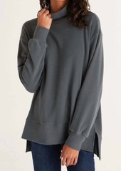 Z Supply Oceana Plush Sweatshirt In Dark Slate