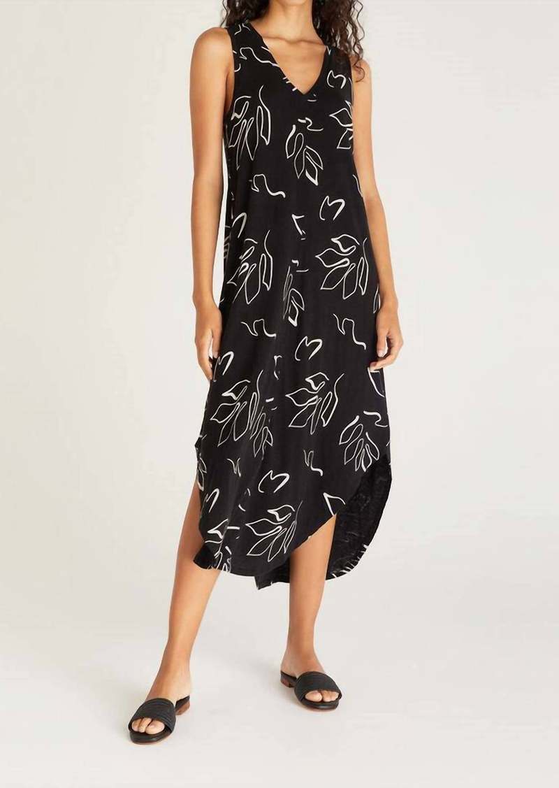 Z Supply Reverie Abstract Dress In Black Abstract