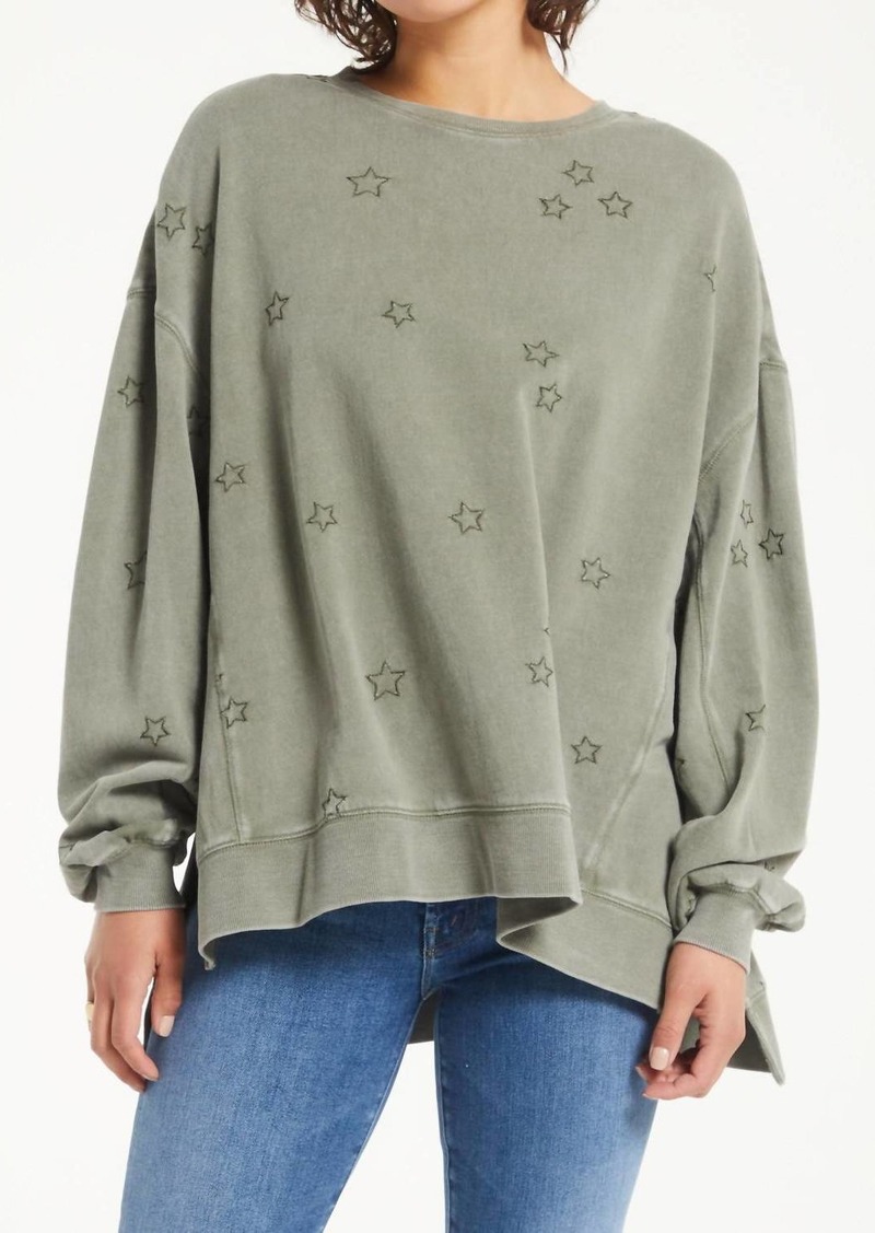 Z Supply Salina Oversized Pullover In Sage