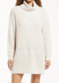 Z Supply Schaller Open Knit Sweater Dress In Sandstone