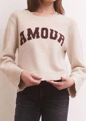 Z Supply Serene Amour Sweater In Light Oatmeal Heather
