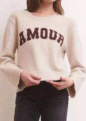 Z Supply Serene Amour Sweater In Light Oatmeal Heather