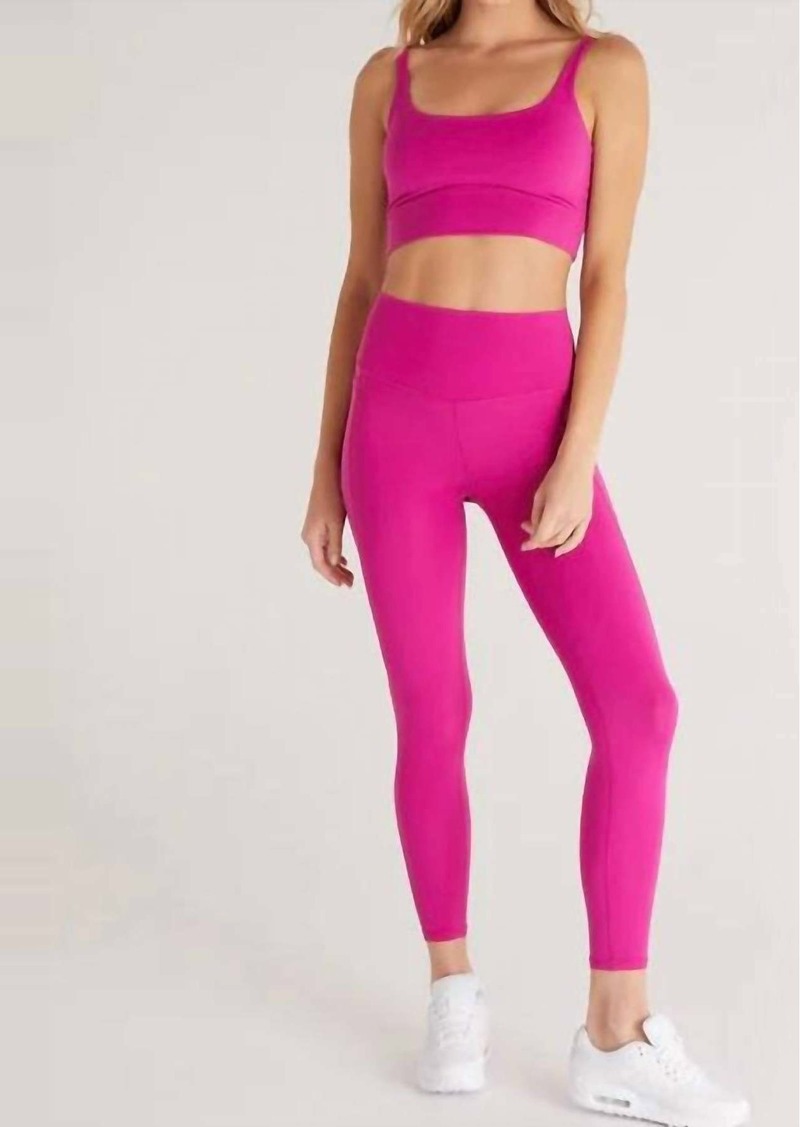 Z Supply So Smooth 7/8 Legging In Jewel Pink