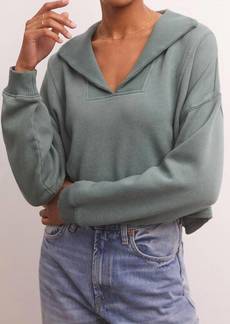 Z Supply Soho Fleece Sweatshirt In Calypso Green