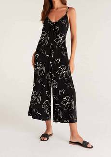 Z Supply Summerland Abstract Jumpsuit In Black