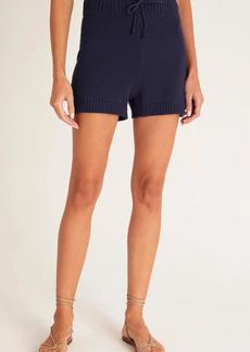 Z Supply Terrace Sweater Shorts In Captain Navy