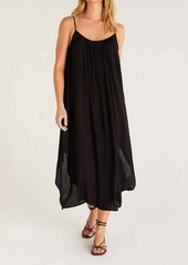 Z Supply Tiana Crinkle Midi Dress In Black