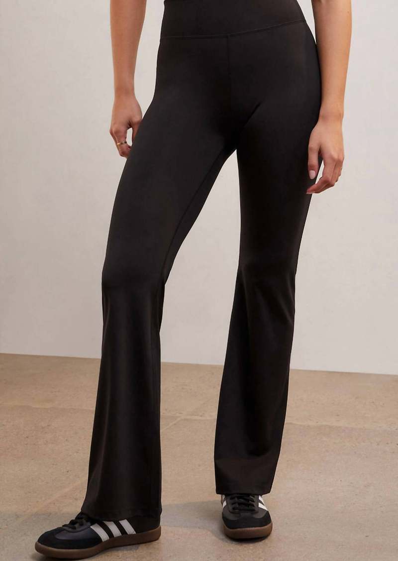Z Supply Wear Me Out Flare Pant In Black