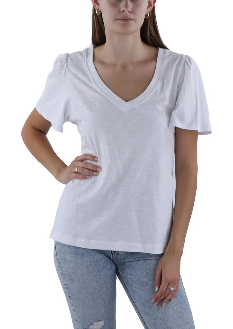 Z Supply Womens Cotton V-Neck Pullover Top