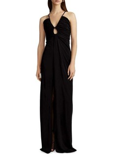 Zac Posen Cutout Ruched Gown
