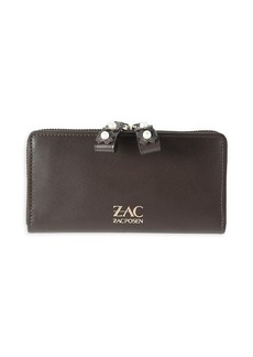 Zac Posen Faux Pearl Leather Zip-Around Wallet
