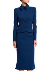 Zac Posen Fitted Collared Jacket