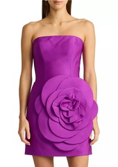 Zac Posen Flower Strapless Minidress