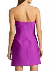 Zac Posen Flower Strapless Minidress