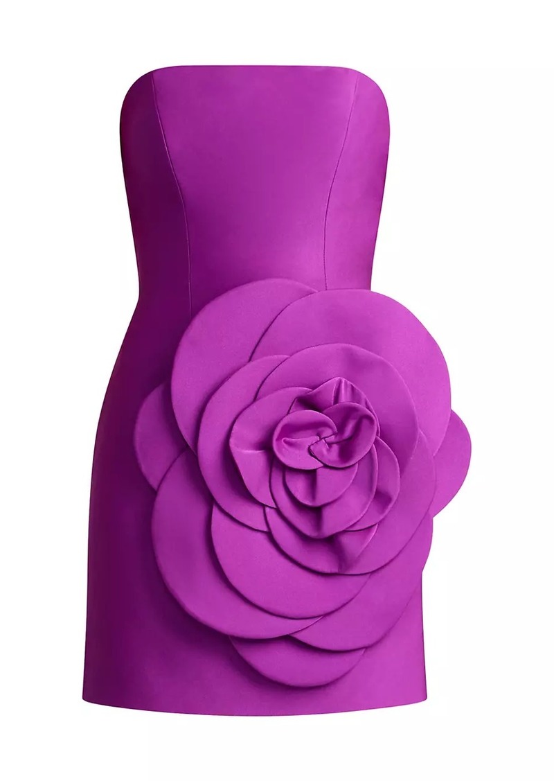 Zac Posen Flower Strapless Minidress