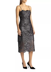 Zac Posen Guipure Lace Tiered Cocktail Dress