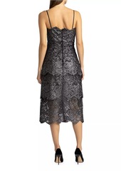 Zac Posen Guipure Lace Tiered Cocktail Dress