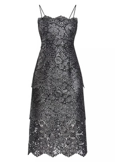 Zac Posen Guipure Lace Tiered Cocktail Dress