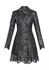 Zac Posen Metallic Lace Blazer Dress