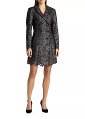 Zac Posen Metallic Lace Blazer Dress