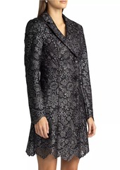 Zac Posen Metallic Lace Blazer Dress