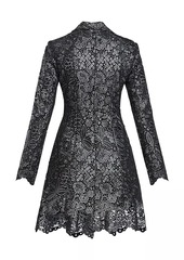 Zac Posen Metallic Lace Blazer Dress