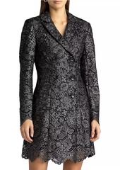 Zac Posen Metallic Lace Blazer Dress