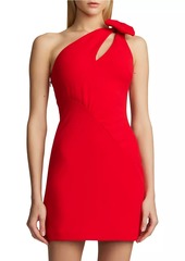 Zac Posen One-Shoulder Bow Minidress