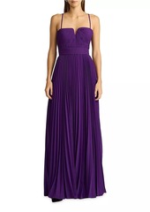 Zac Posen Pleated A-Line Gown