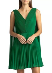 Zac Posen Pleated Cape Minidress