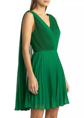 Zac Posen Pleated Cape Minidress