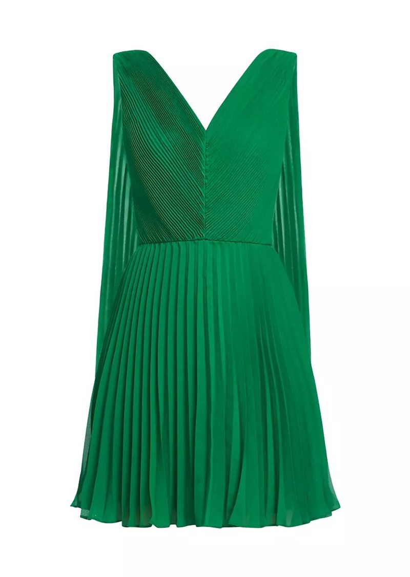 Zac Posen Pleated Cape Minidress