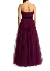 Zac Posen Pleated Tulle Couture Gown