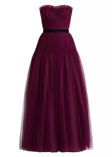 Zac Posen Pleated Tulle Couture Gown