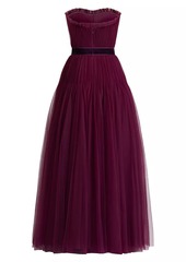 Zac Posen Pleated Tulle Couture Gown