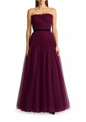 Zac Posen Pleated Tulle Couture Gown