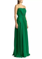 Zac Posen Pleated Tulle Gown