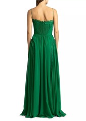 Zac Posen Pleated Tulle Gown