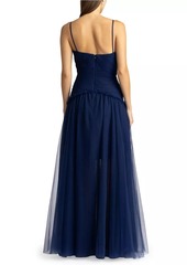 Zac Posen Pleated Tulle Gown