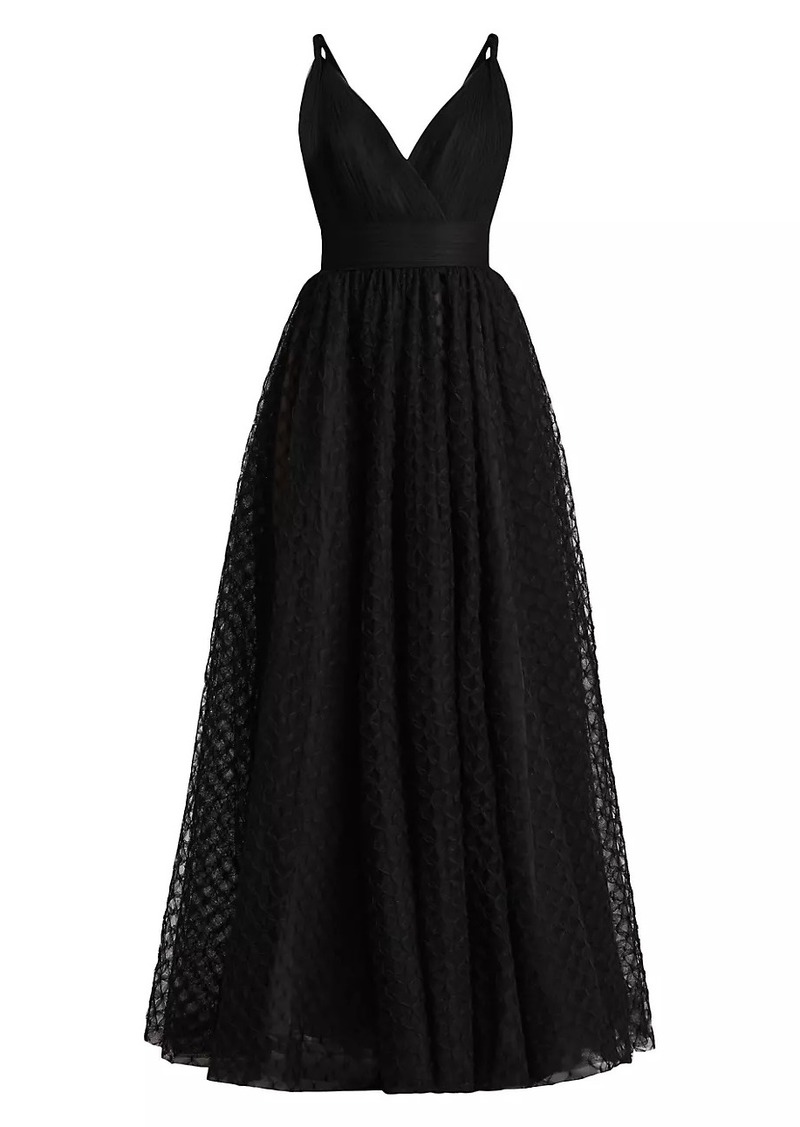 Zac Posen Ruffle Apliqué Ballgown