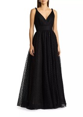 Zac Posen Ruffle Apliqué Ballgown