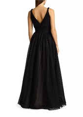 Zac Posen Ruffle Apliqué Ballgown