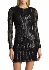 Zac Posen Sequined Fringe Minidress