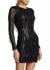 Zac Posen Sequined Fringe Minidress