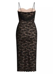 Zac Posen Sweetheart Lace Midi-Dress