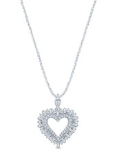 Truly Zac Posen Open Diamond Heart Pendant Necklace - 1ct. in White Gold/Diamond at Nordstrom Rack
