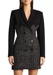 Zac Posen Tweed Blazer Corset Minidress