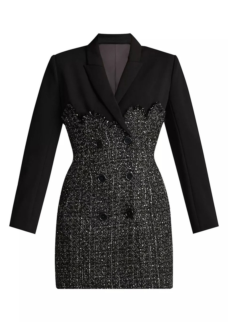 Zac Posen Tweed Blazer Corset Minidress